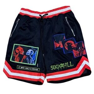 Sugarhill Alt Streetwear Mesh Shorts Mens Size‎ S Gothcore Anime Retro Grunge